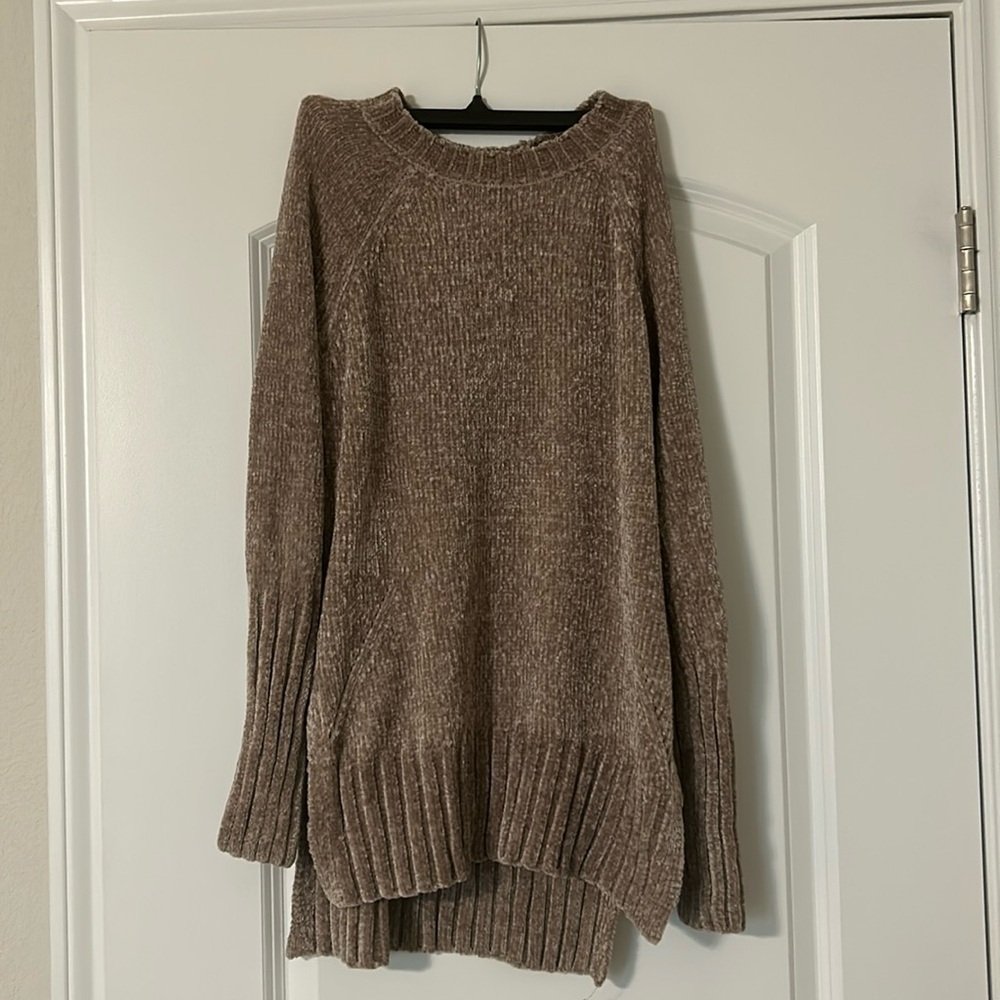 Taupe chenille sweater